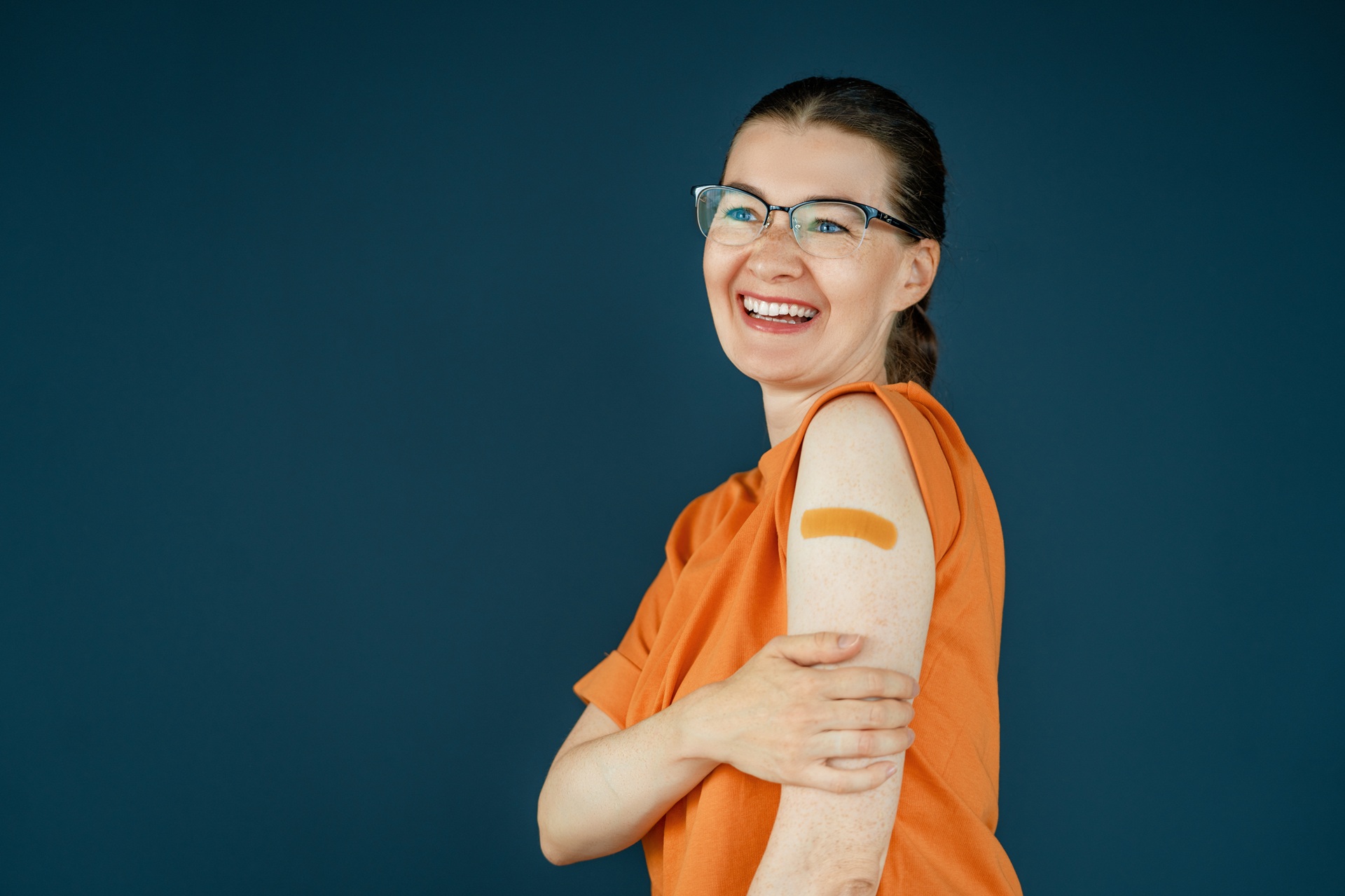 Young woman after skin care treatment