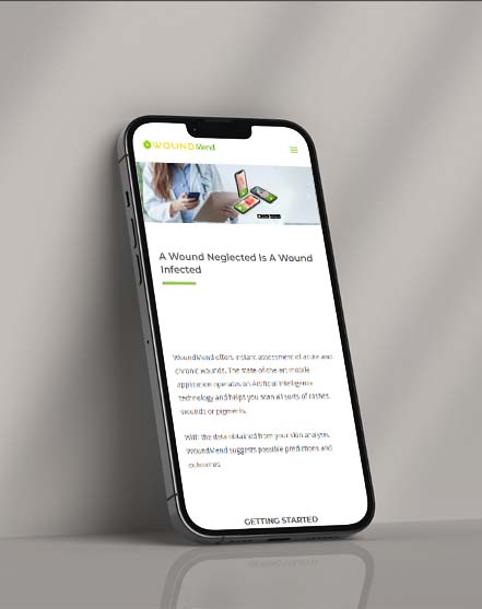 Woundmend mobile view
